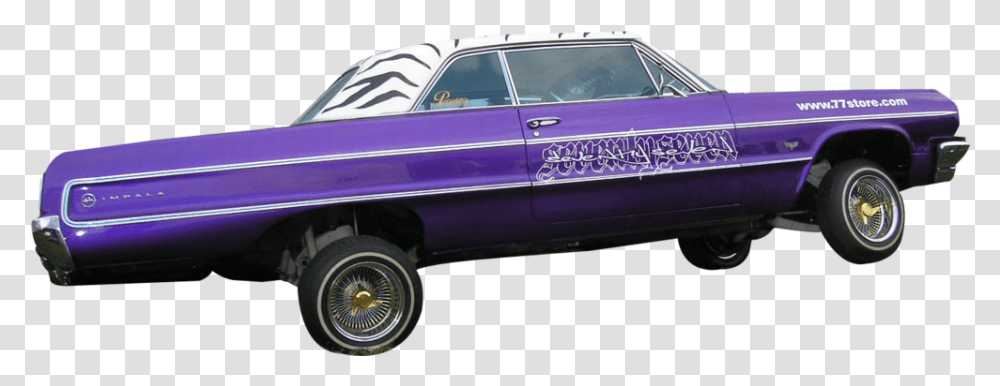 Family Car Chevrolet Impala Lowrider Lowrider Purple, Tire, Wheel, Machine, Car Wheel Transparent Png