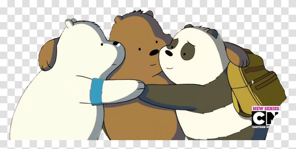 Family Cartoon We Bare Bears Hugging, Make Out, Kissing, Giant Panda, Wildlife Transparent Png