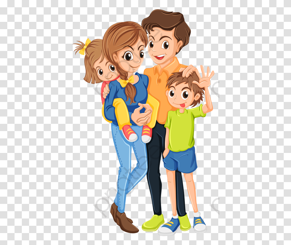 Family Clipart Happy, People, Person, Human, Hand Transparent Png