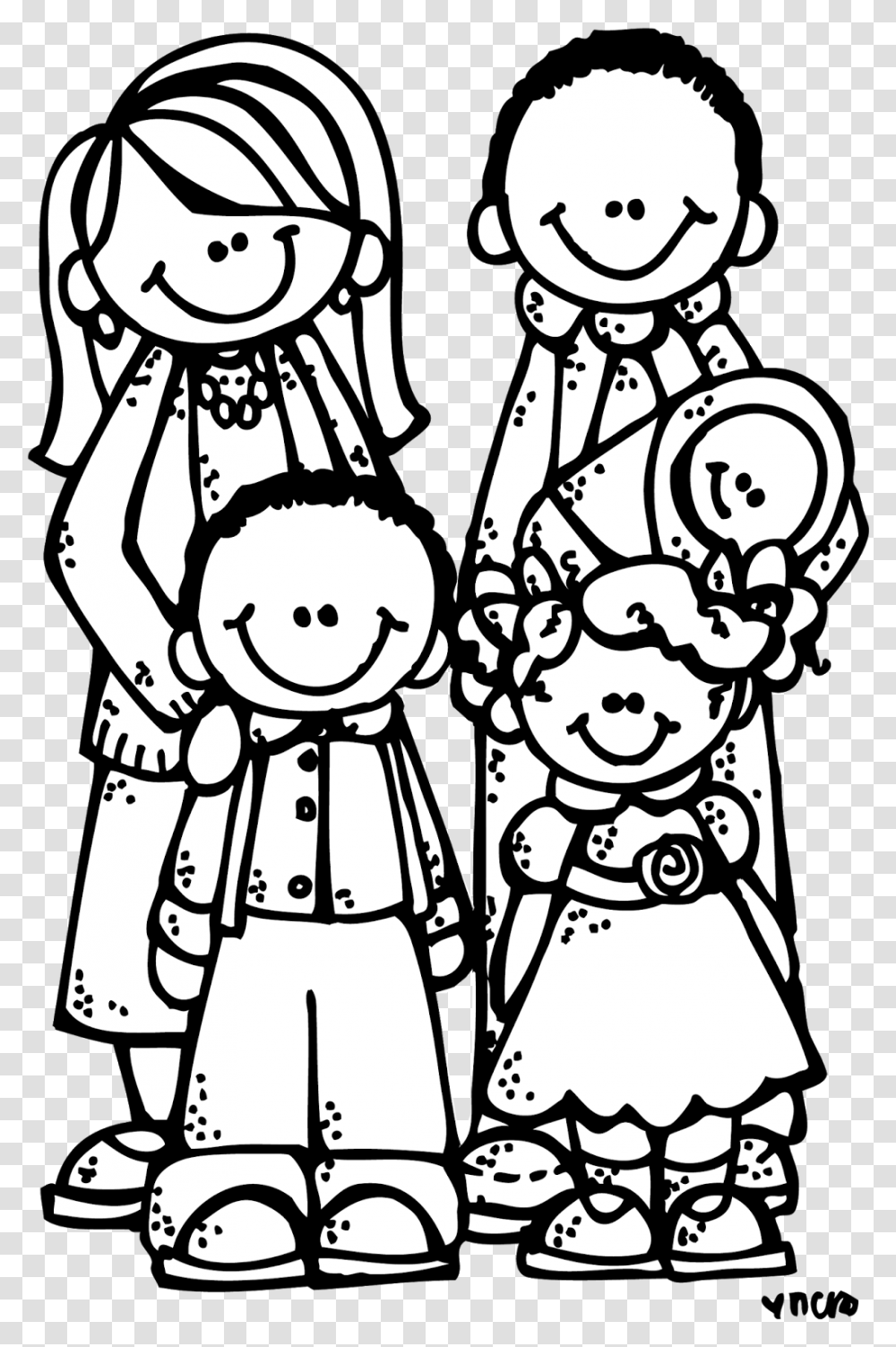 Family Clipart To Color, Doodle, Drawing, Chef, Performer Transparent Png