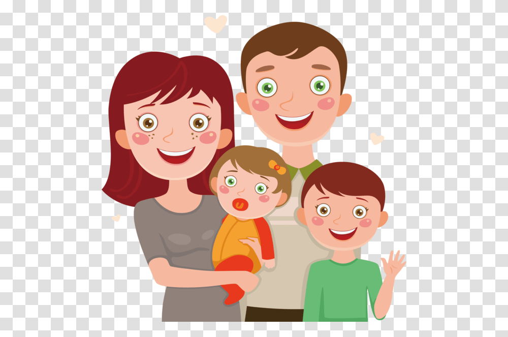 Family Day Cartoon People Cheek For Happy Imagenes De Una Familia En Animacion, Person, Human, Female, Girl Transparent Png