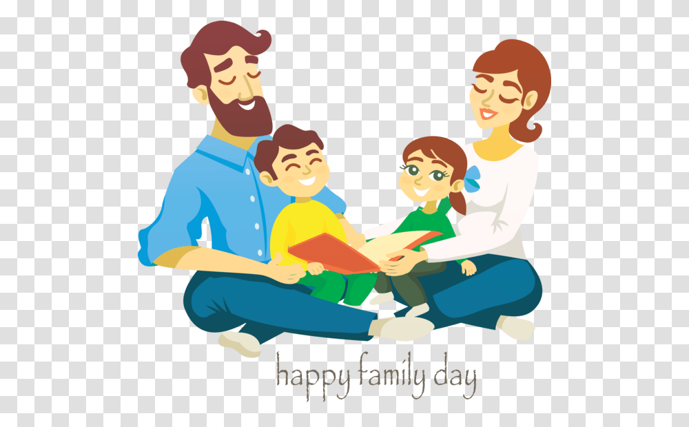 Family Day People Cartoon Sharing For Happy Quedate En Casa, Person, Human, Poster, Advertisement Transparent Png