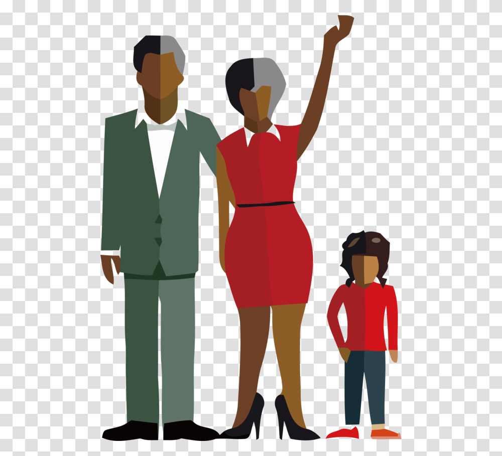 Family Day People Cartoon Standing For Illustration, Person, Human, Apparel Transparent Png