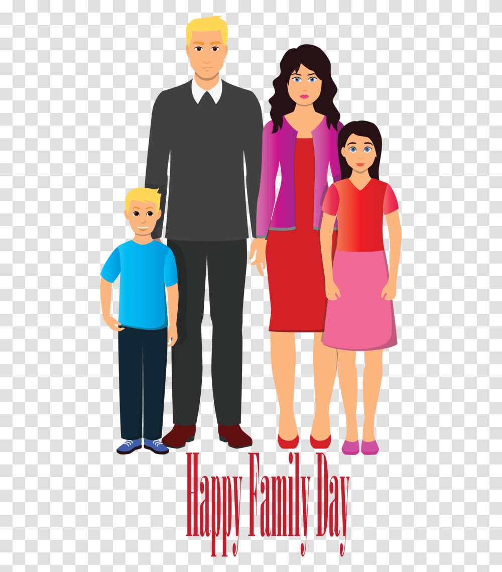 Family Day People Social Group Cartoon, Person, Human, Sleeve Transparent Png