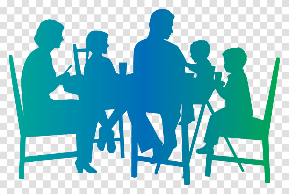 Family Dinner Table Clipart, Audience, Crowd, Person, Chair Transparent Png