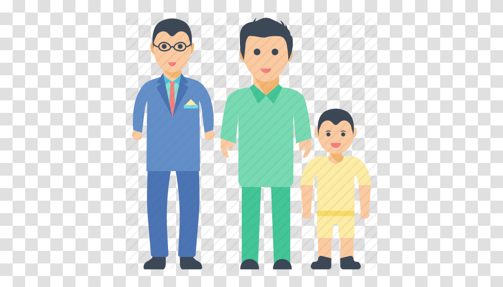 Family Father Love Grandfather Love Son Three Generation Icon, Person, Human, People, Hand Transparent Png