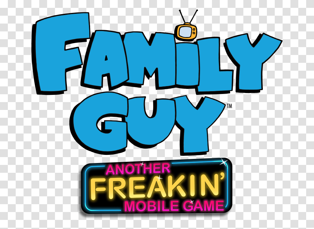 Family Guy Another Freaking Mobile Game Family Guy Another Freakin Logo, Text, Alphabet, Word, Light Transparent Png