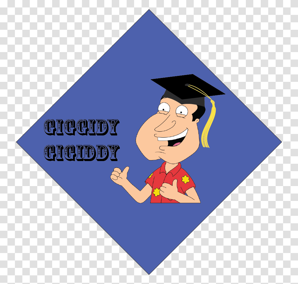 Family Guy Quagmire, Graduation, Label, Triangle Transparent Png