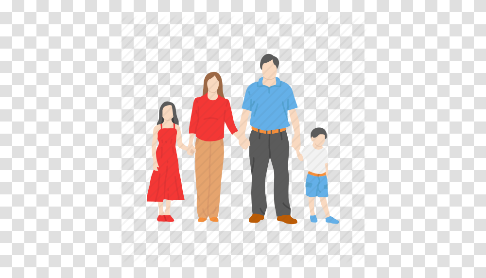 Family Happy Family Kids Parents Icon, Person, Human, People Transparent Png