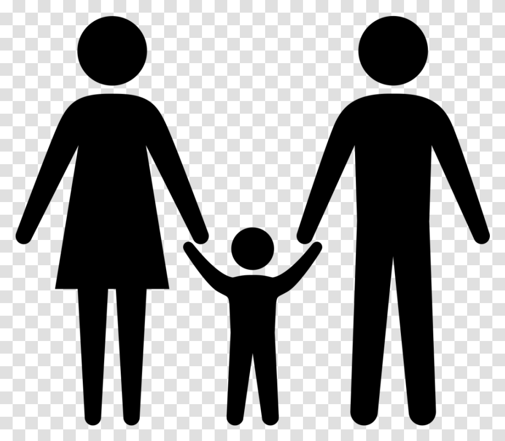 Family Holding Hands Silhouette, Gray, World Of Warcraft Transparent Png