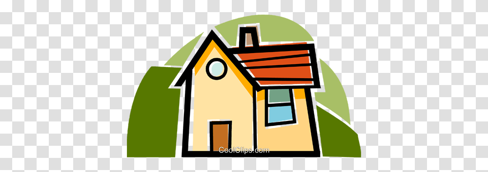 Family Home Royalty Free Vector Clip Art Illustration, Building, Housing, Outdoors, Nature Transparent Png