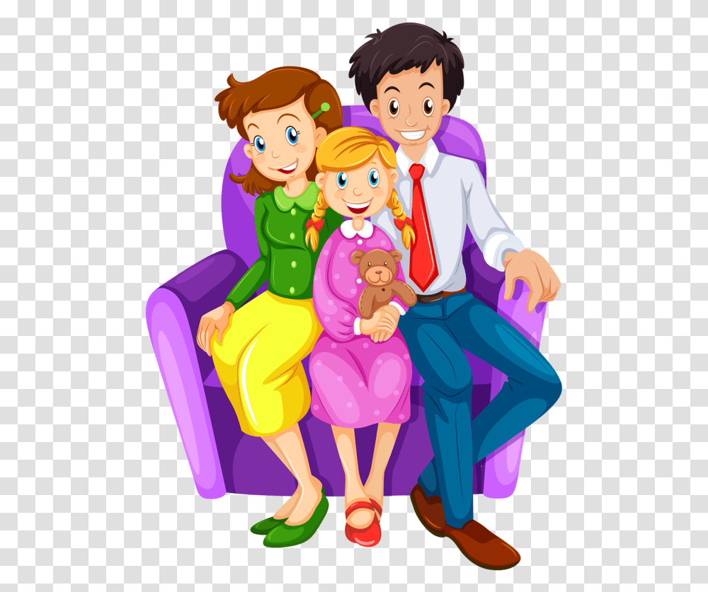 Family House Clip Art 3 Cartoon Happy Family, Person, Human, People Transparent Png