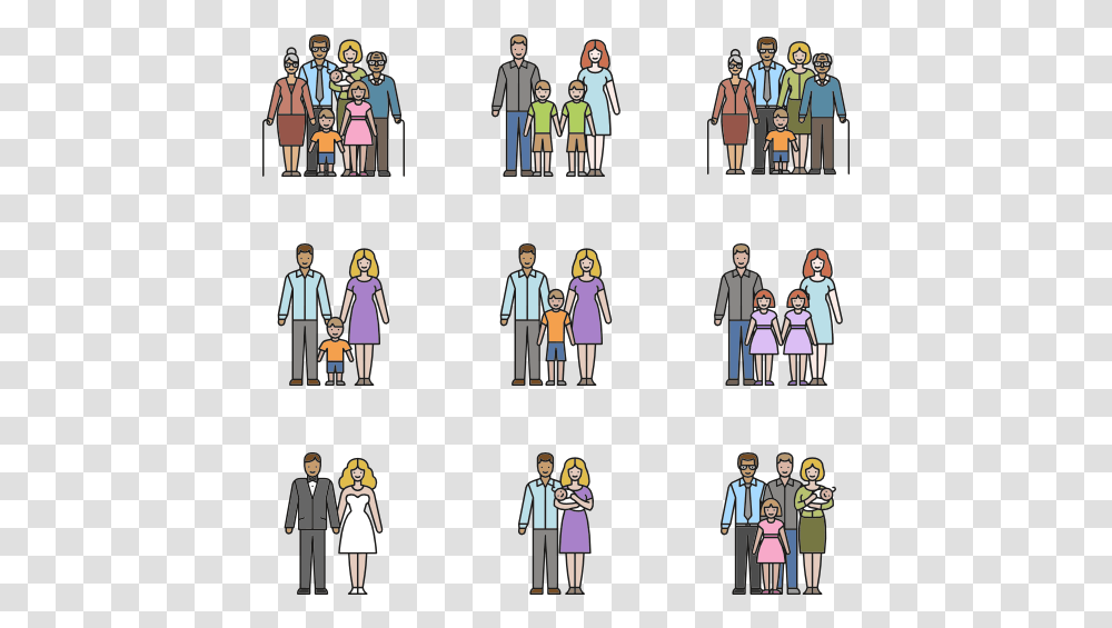 Family Icon Color, Comics, Book, Person, Manga Transparent Png