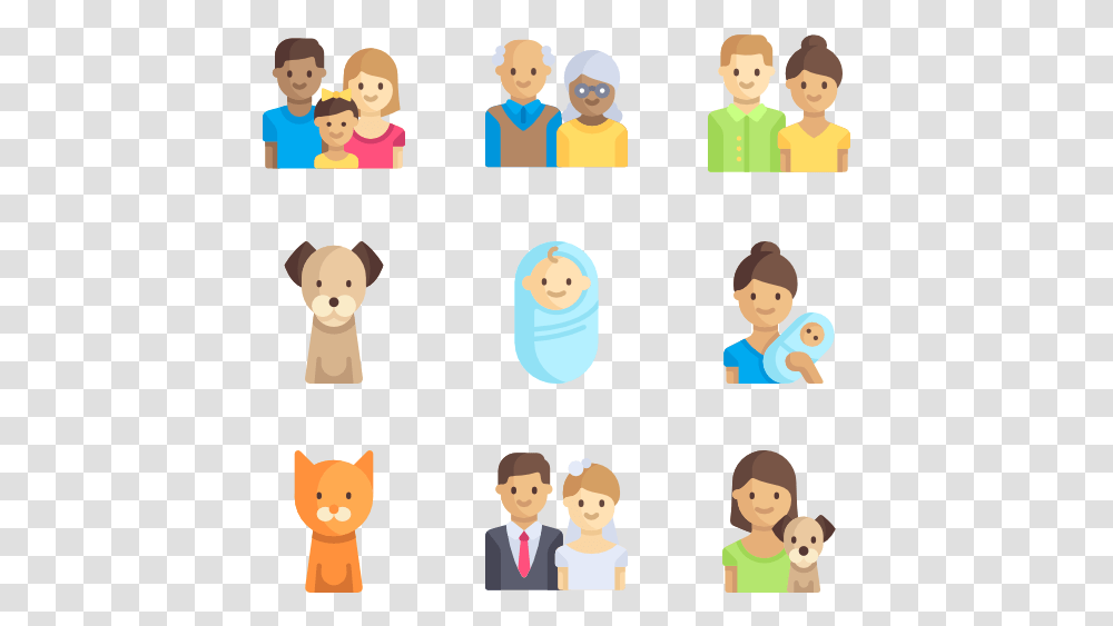 Family Icon Packs Flat Vector Family Icon, Person, People, Face Transparent Png