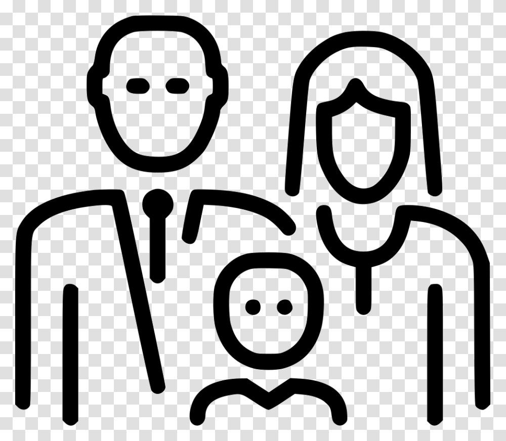 Family Icon White Family Black And White Icon, Stencil, Giant Panda, Bear Transparent Png