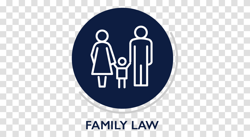 Family Law White Family Icon Black Background, Logo, Trademark, Advertisement Transparent Png