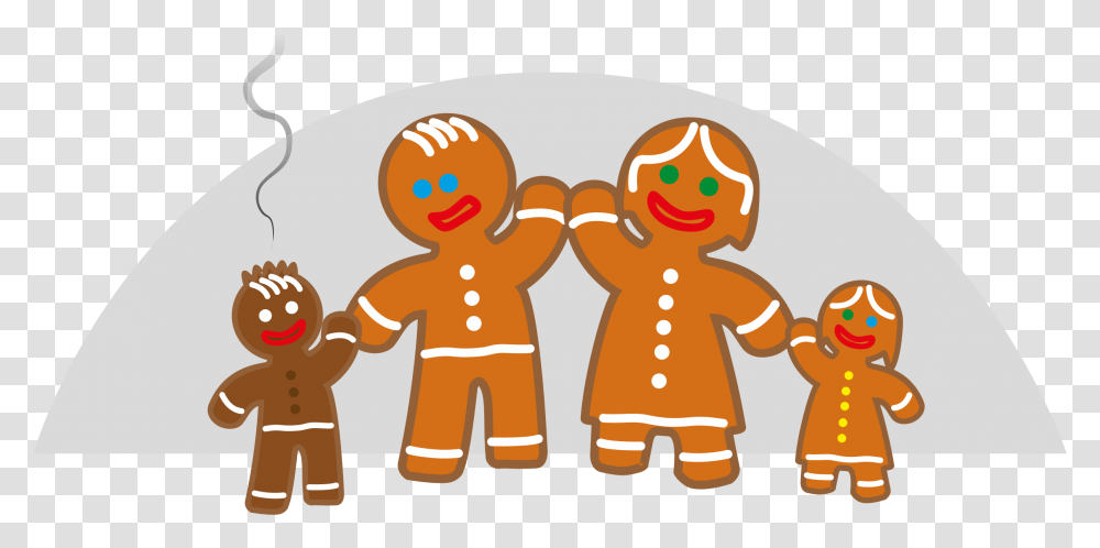 Family Life Of The Gingerbread Man Clip Arts Gingerbread Family Clipart, Cookie, Food Transparent Png
