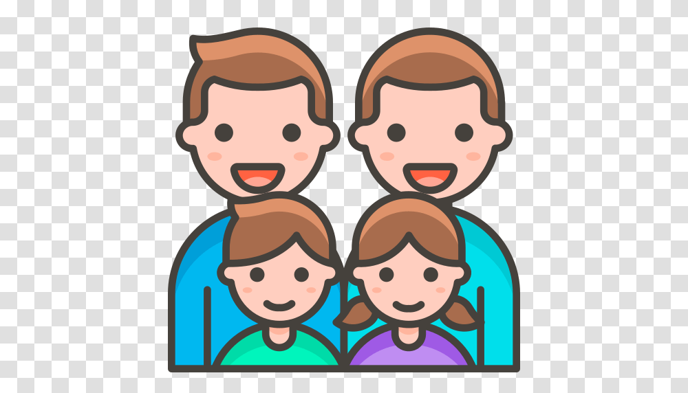 Family Man Man Girl Boy Icon Free Of Free Vector Emoji, Face, Label, Poster Transparent Png