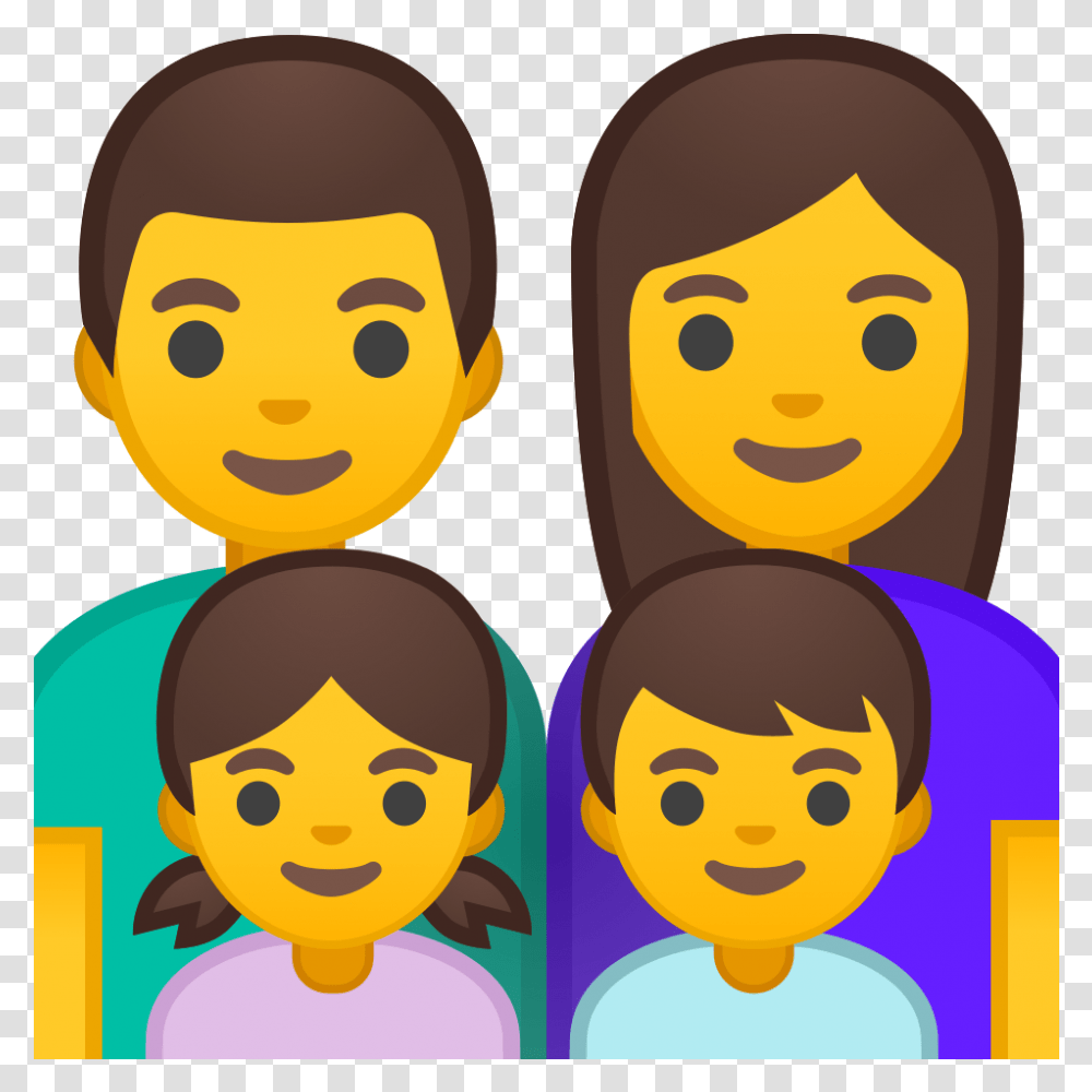 Family Man Woman Girl Boy Icon Emoji Family, Face, Head, Crowd Transparent Png