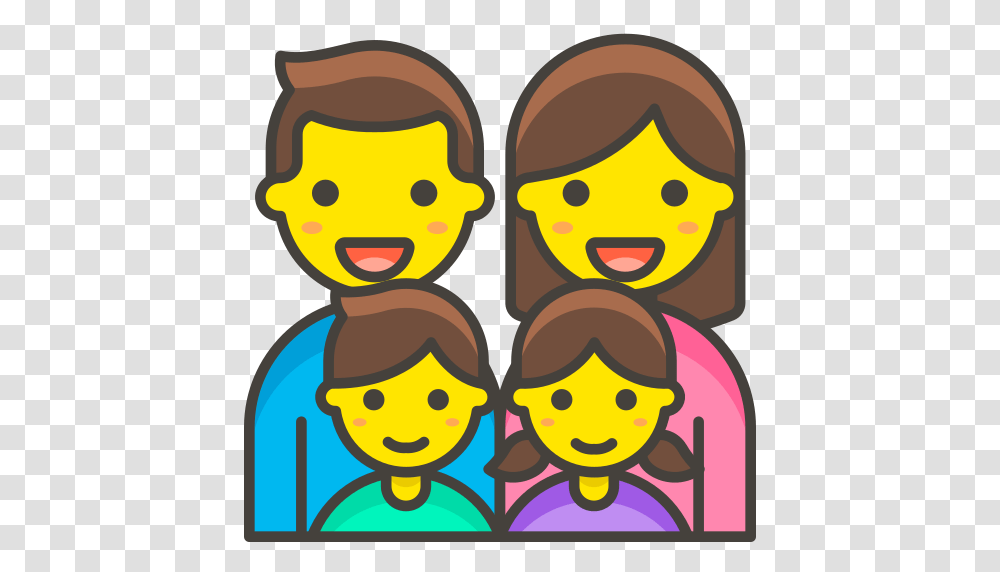 Family Man Woman Girl Boy Icon Free Of Free Vector Emoji, Poster, Advertisement Transparent Png