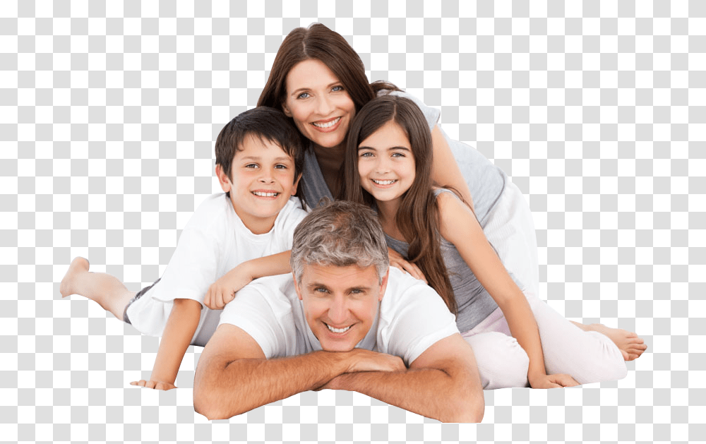Family Mother Father Son Daughter Family Portrait High Key, Person, Human, People Transparent Png