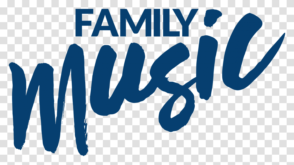 Family Music Logo Blue, Word, Alphabet, Label Transparent Png