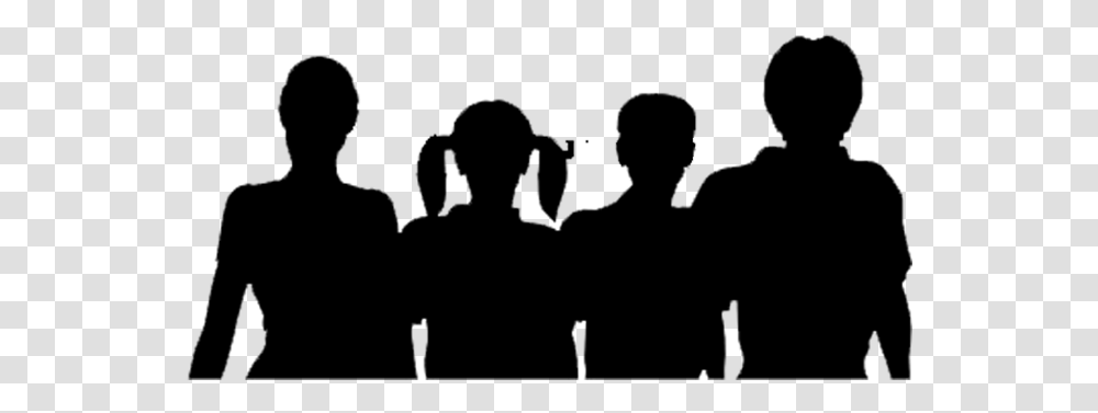 Family Of 4 Silhouette, Gray, World Of Warcraft Transparent Png