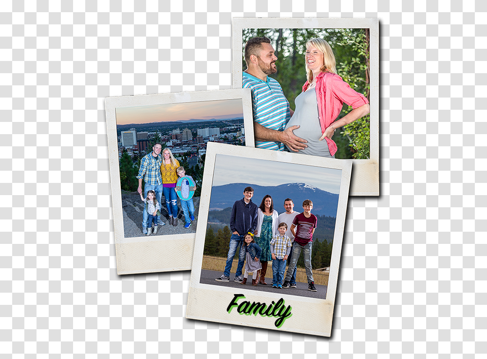 Family Photos Polaro Picture Frame, Person, Collage, Poster, Advertisement Transparent Png