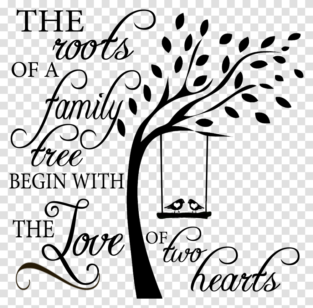 Family Quotes Wall Painting In Switchboard Tree, Outdoors, Nature, Plant, Animal Transparent Png