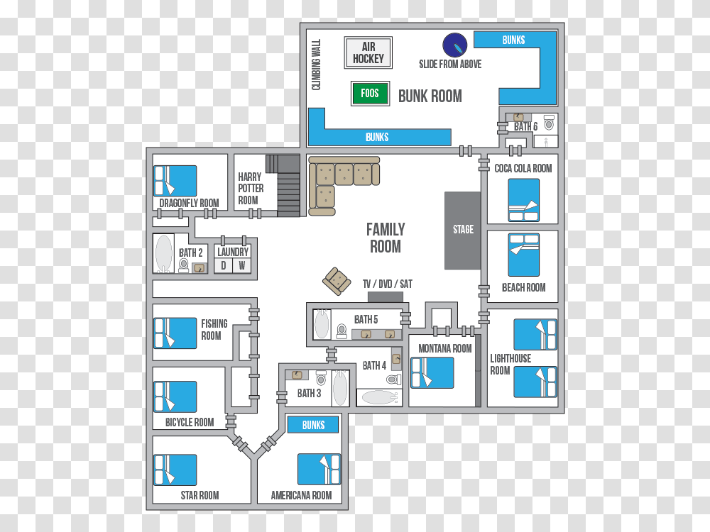 Family Reunion Lodge Floor Plan, Diagram, Scoreboard, Plot, Building Transparent Png