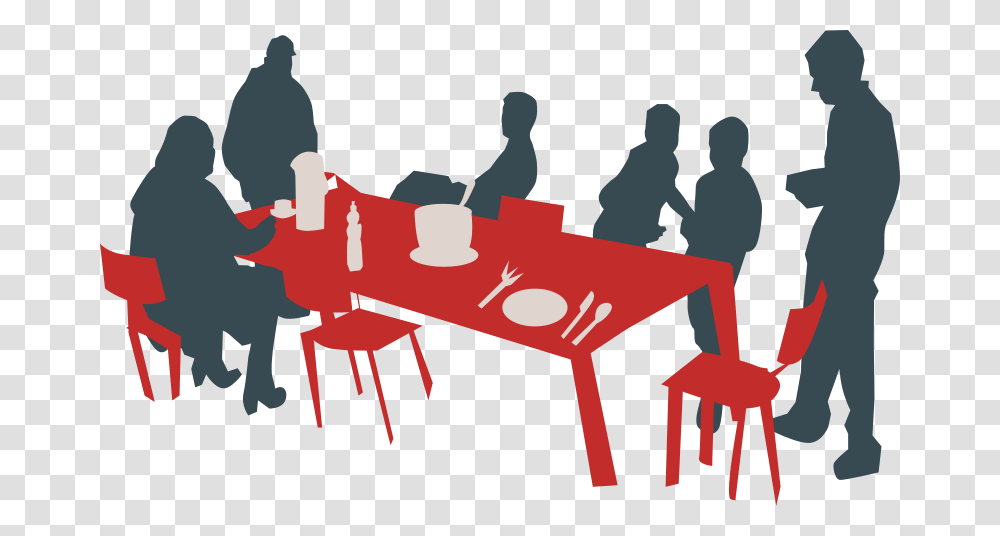 Family Reunion Picnic Clipart All About Clipart, Furniture, Person, Table, Poster Transparent Png