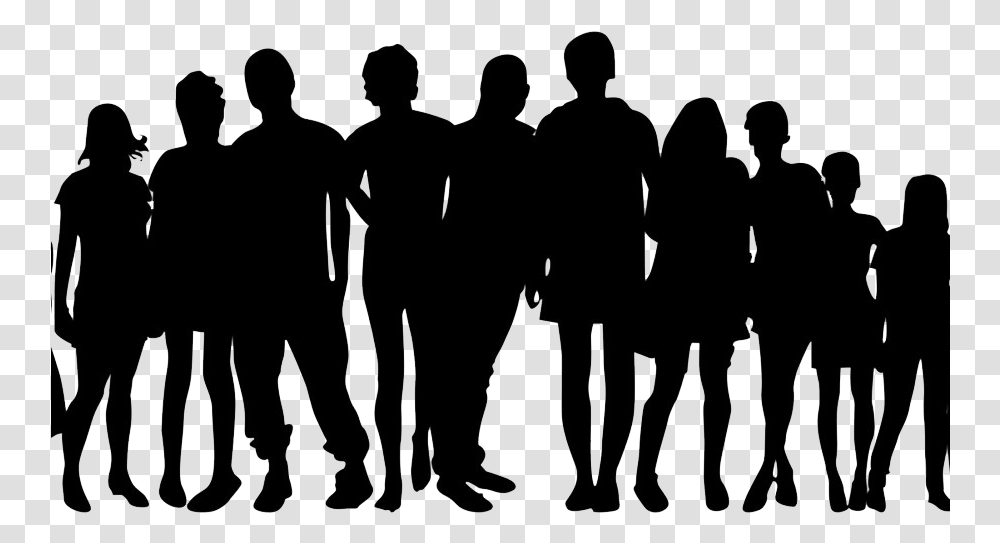 Family Reunion Silhouette Background Silhouette Family And Friends, Person, People, Crowd, Hand Transparent Png