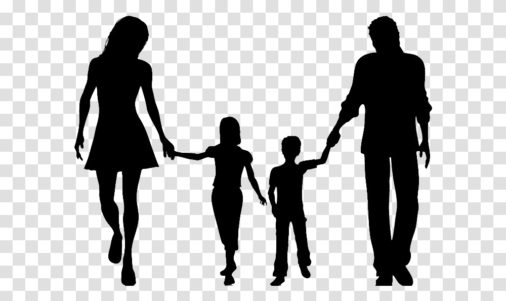 Family Reunion Silhouette Pic Silhouette Family Clipart Black And White, Person, Human, Hand, People Transparent Png