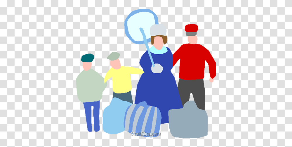 Family Royalty Free Vector Clip Art Illustration, Person, Crowd, People, Nature Transparent Png