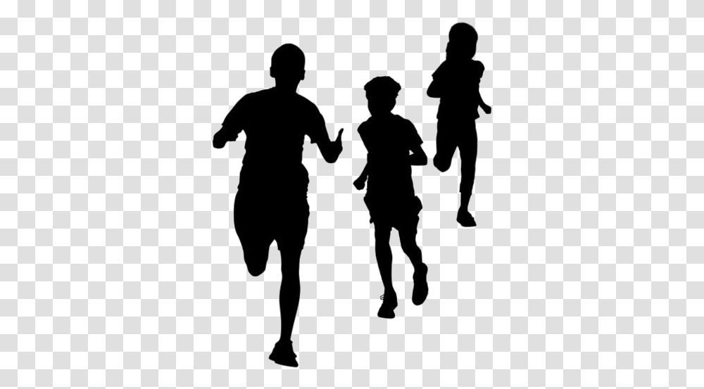 Family Running Images Silhouette, Hand, Person, Human, Holding Hands Transparent Png