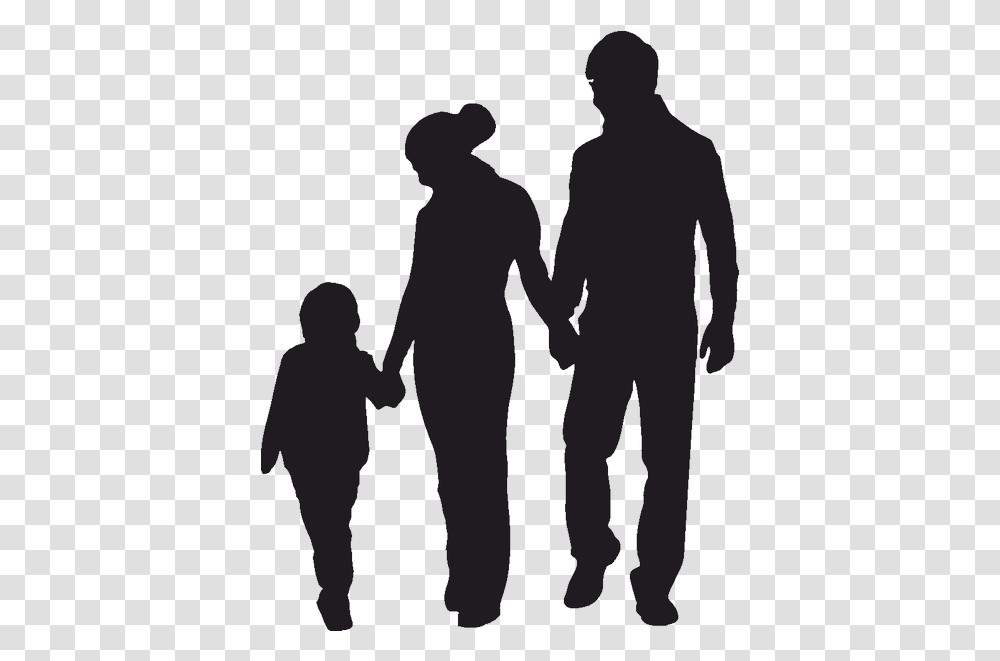 Family Silhouette Clipart No Background, Person, People, Hand, Standing Transparent Png