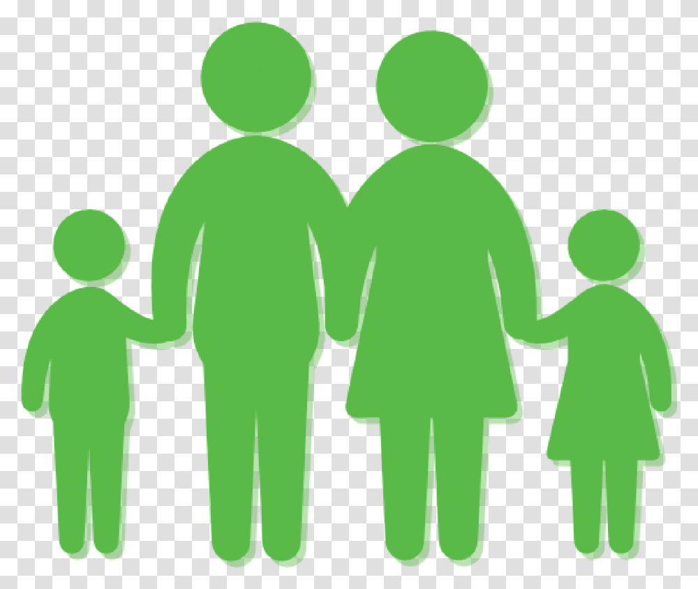 Family Silhouette Coloring Pages Download Family, Hand, Crowd, Green, Holding Hands Transparent Png