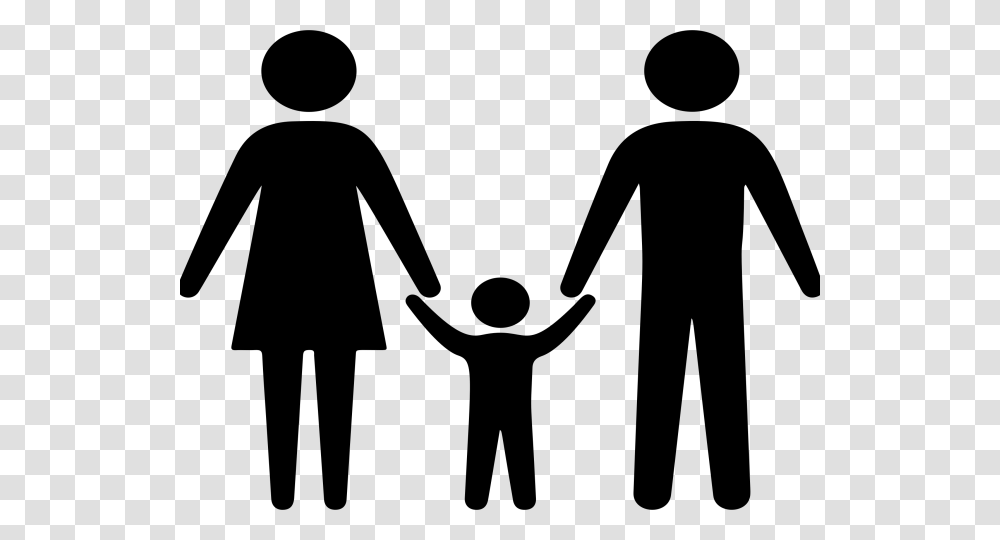 Family Silhouette Family Holding Hands Clipart, Gray, World Of Warcraft Transparent Png