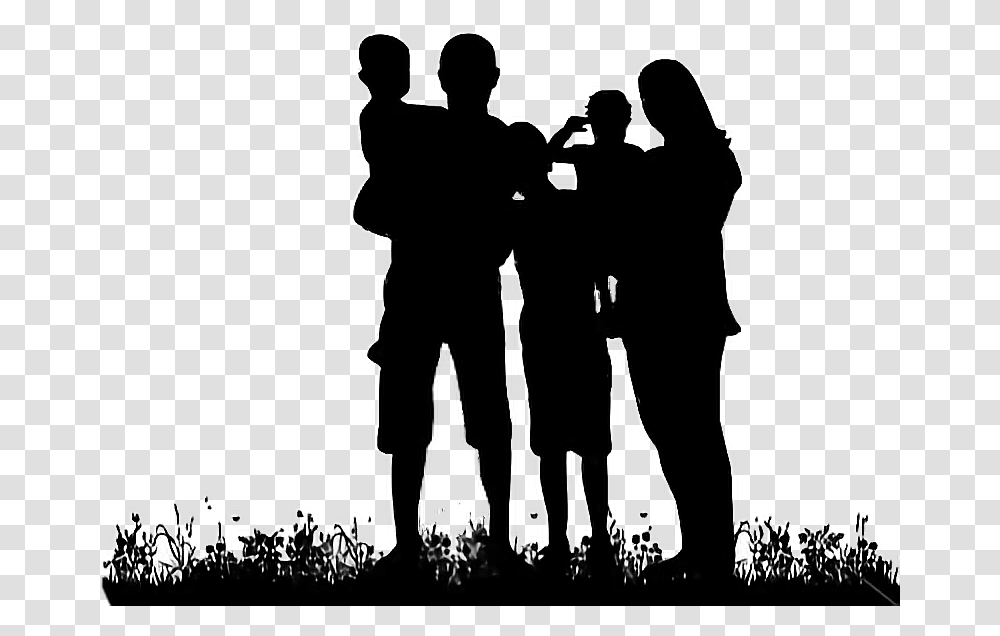 Family Silhouette Freetoedit Family Silhouette, Person, Human, People, Crowd Transparent Png