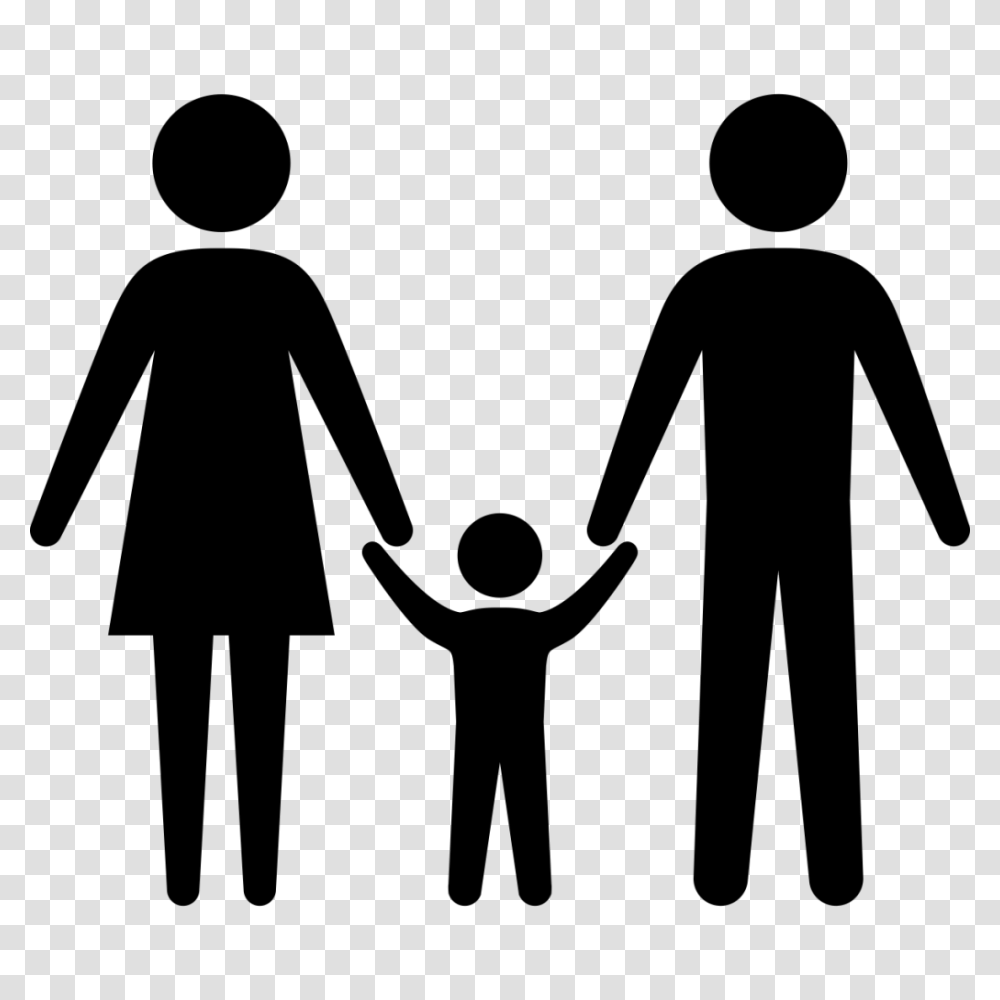 Family Silhouette Holding Hands Clip Art, Gray, World Of Warcraft Transparent Png