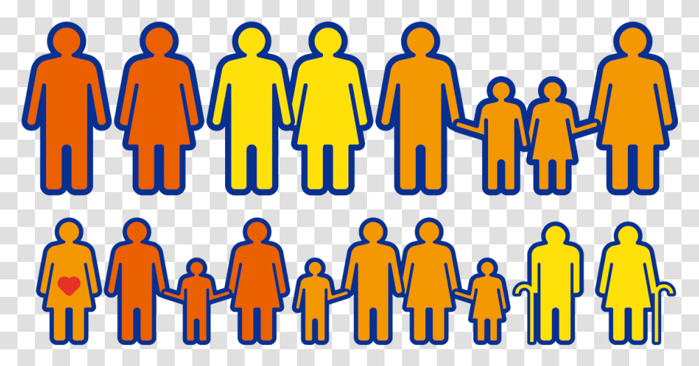 Family Silhouette Icon Illustration, Gold, Network, Crowd, Jury Transparent Png