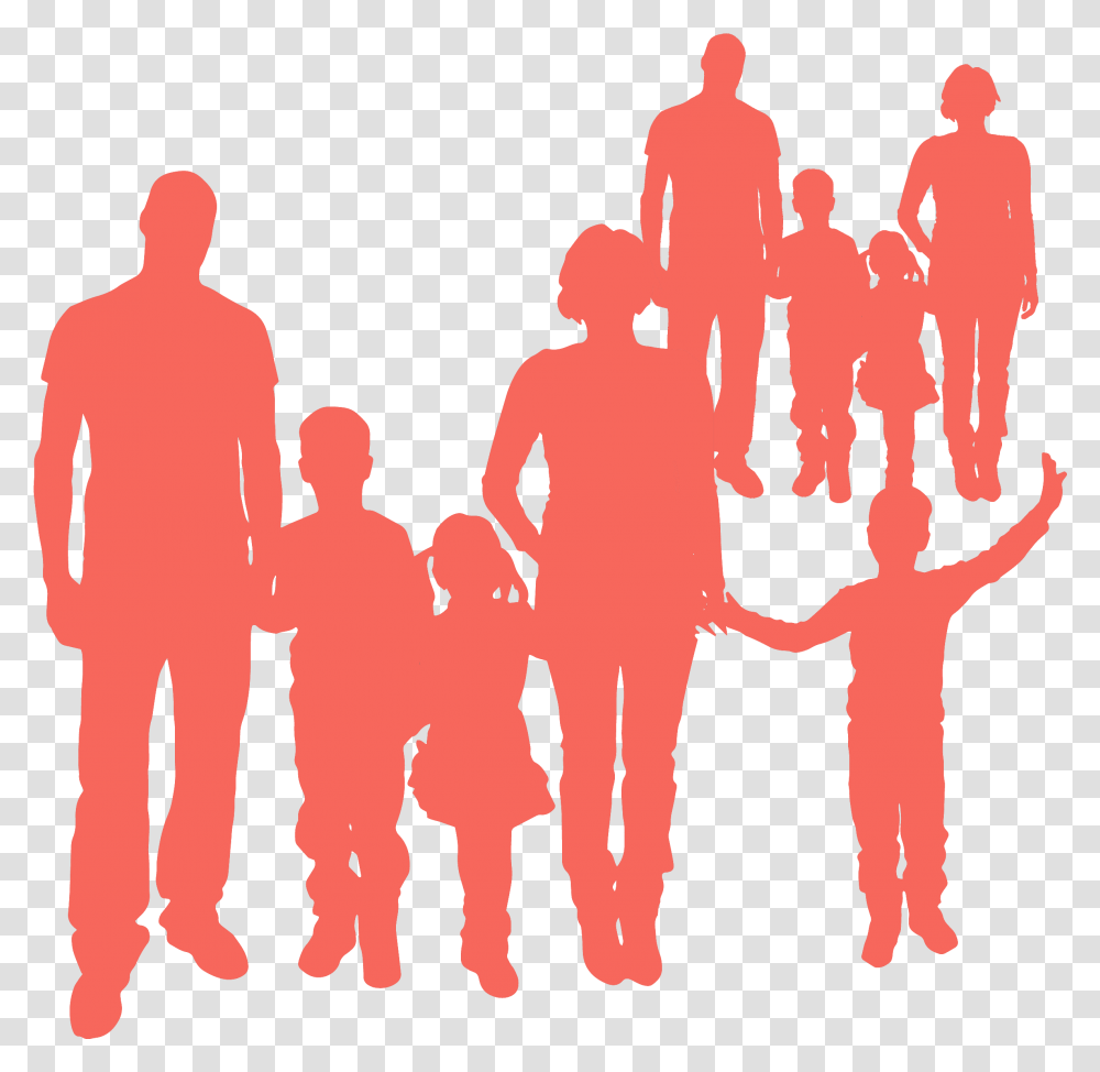 Family Silhouette, Person, Crowd, People, Audience Transparent Png