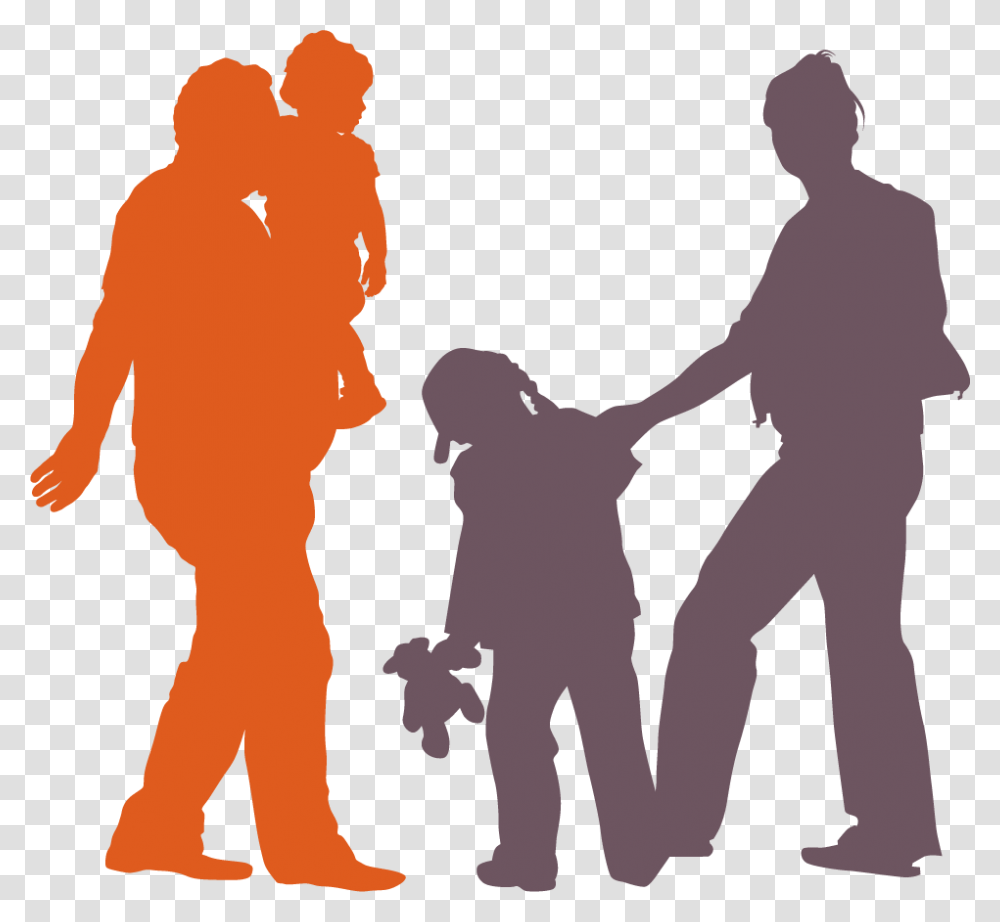 Family Silhouette Red Family Silhouette, Person, Human, People, Hand Transparent Png