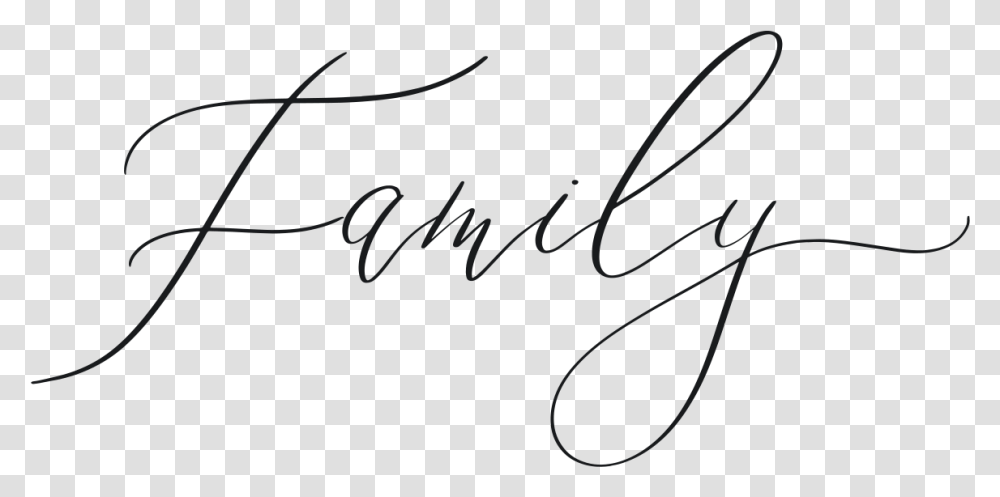 Family Text Line Art, Bow, Handwriting, Calligraphy, Letter Transparent Png