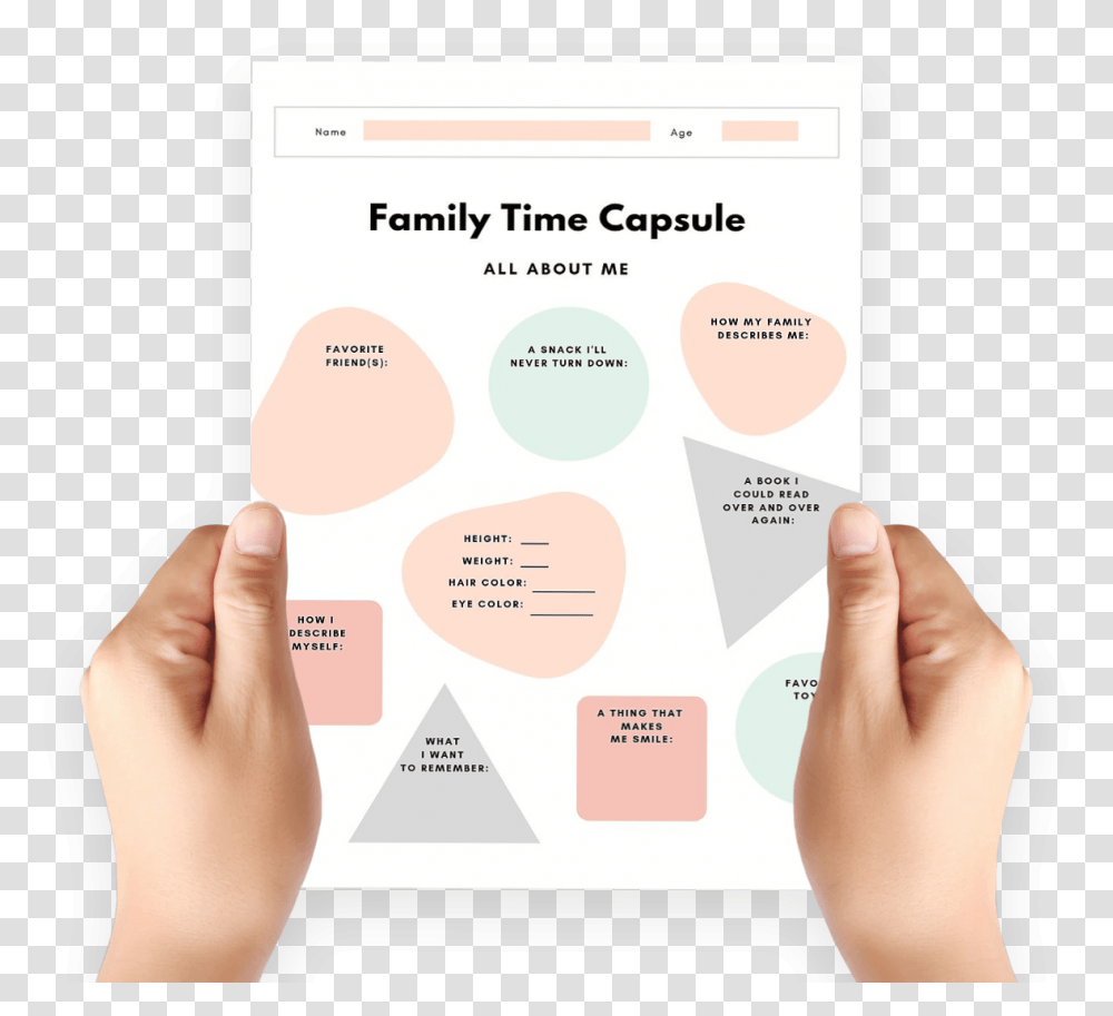 Family Time Capsule Paper, Person, Page, Word Transparent Png