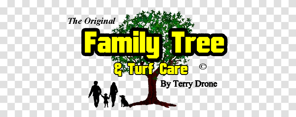 Family Tree And Turf Carecopyright Companies With Copyright Logo, Vegetation, Plant, Bush, Land Transparent Png