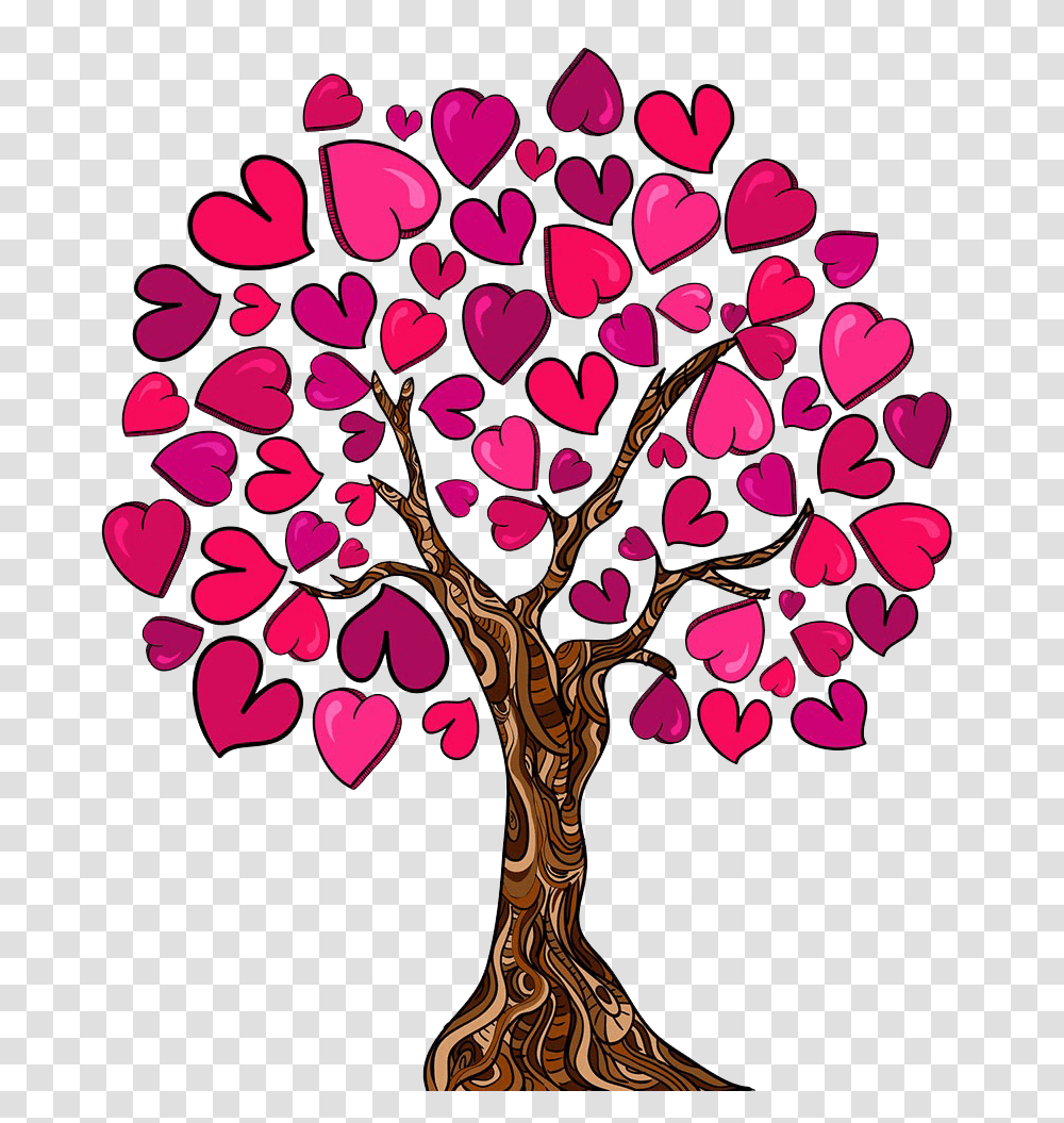 Family Tree Heart Love Clip Art, Plant, Flower, Blossom, Cherry Blossom Transparent Png