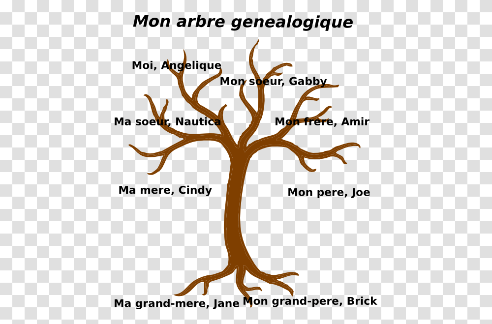 Family Tree Svg Brown Tree Without Leaves, Root, Plant, Antelope Transparent Png