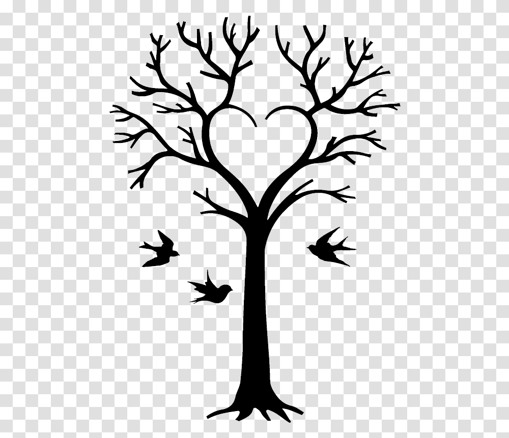 Family Tree With Roots Clipart Family Tree Clipart, Plant, Silhouette, Stencil, Heart Transparent Png