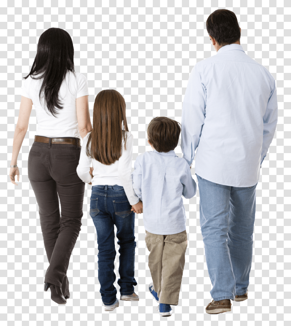 Family Walking Away, Person, Pants, Sleeve Transparent Png